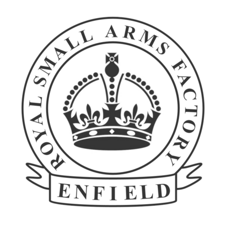 Enfield rifle brand logo – historic British firearms manufacturer emblem
